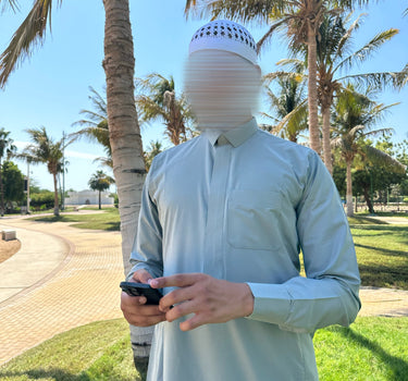 Qamis Talib Vert-de-Gris