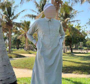 Qamis Talib Vert-de-Gris